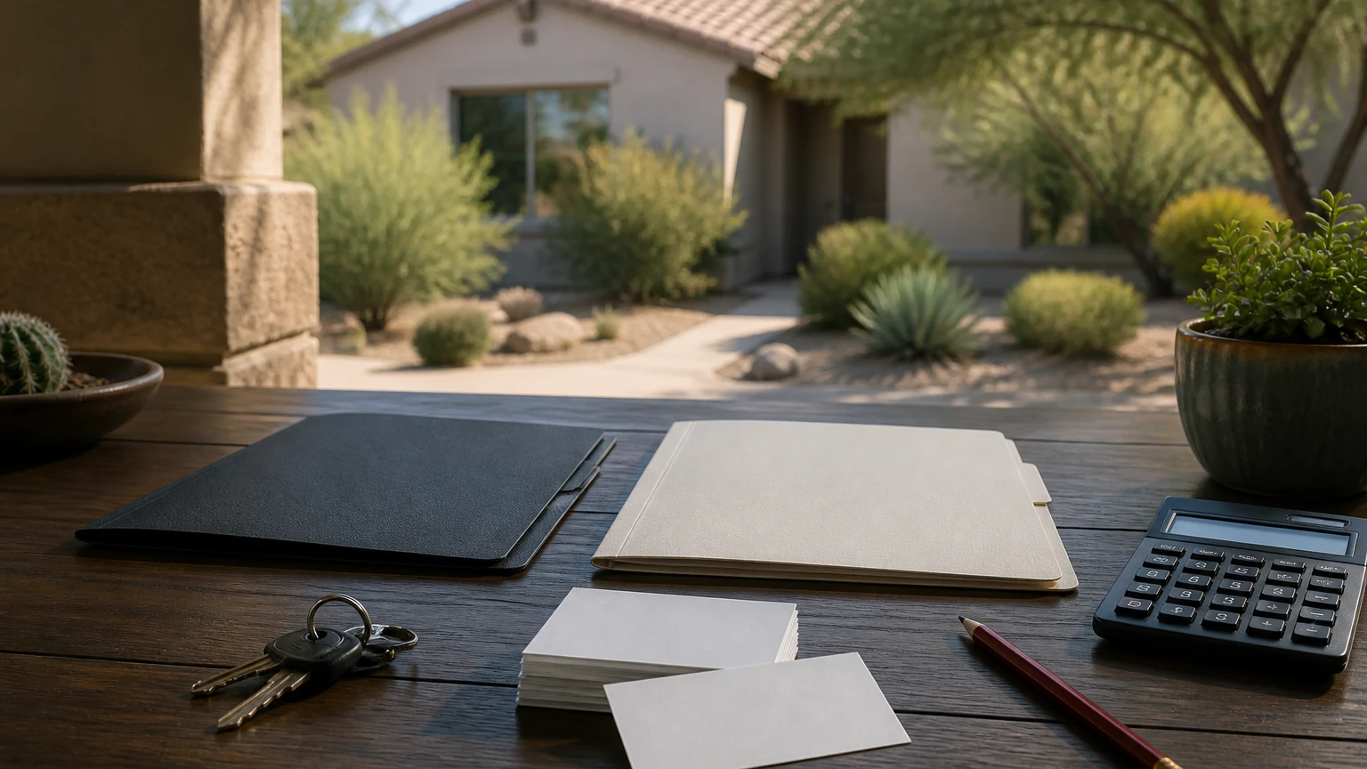 Buyer reviewing written loan and contract questions before an offer